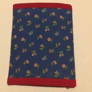 Vintage Sunshine Works Wallet Flowers Blue Red